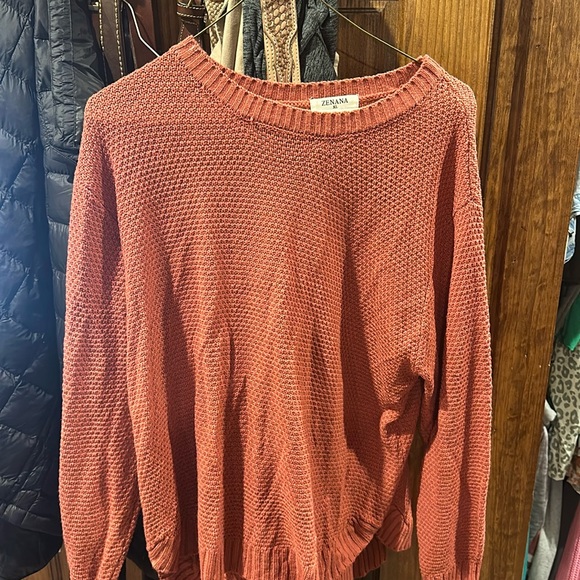 Zenana rust color sweater . Lightweight. Size Xl - Picture 1 of 3